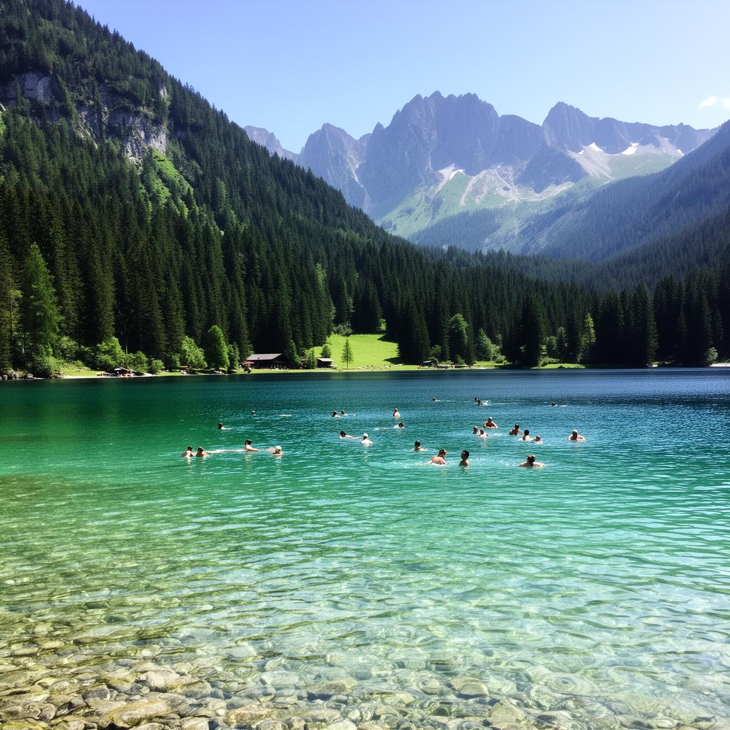 Türkiser Alpensee bei München
