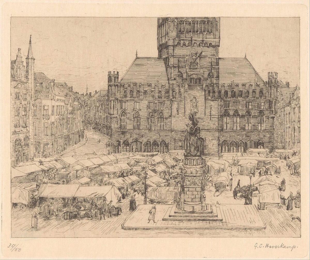 Grote Markt & Belfried in Brügge, Belgien