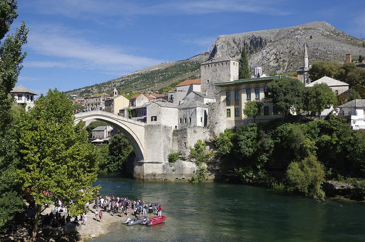 Alte Brücke von Mostar in Mostar, Bosnien und Herzegowina
