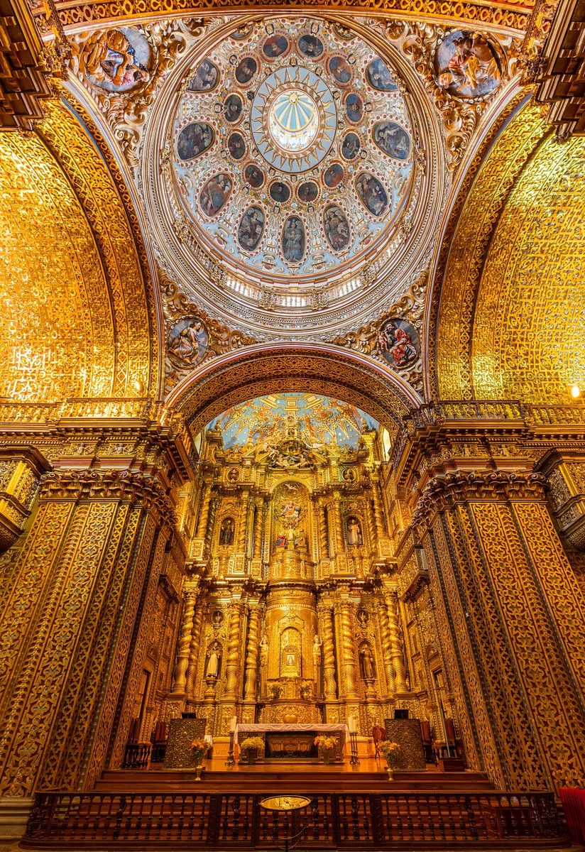Kirche La Compañía in Quito, Ecuador